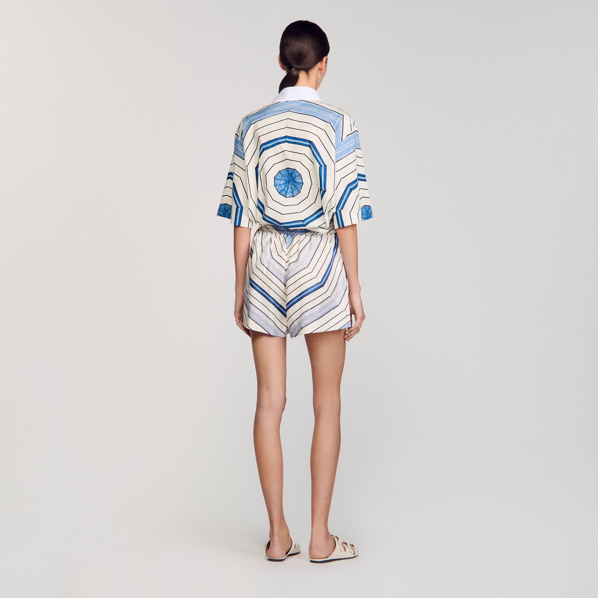 SPIRAL-MOTIF SHORTS - 5