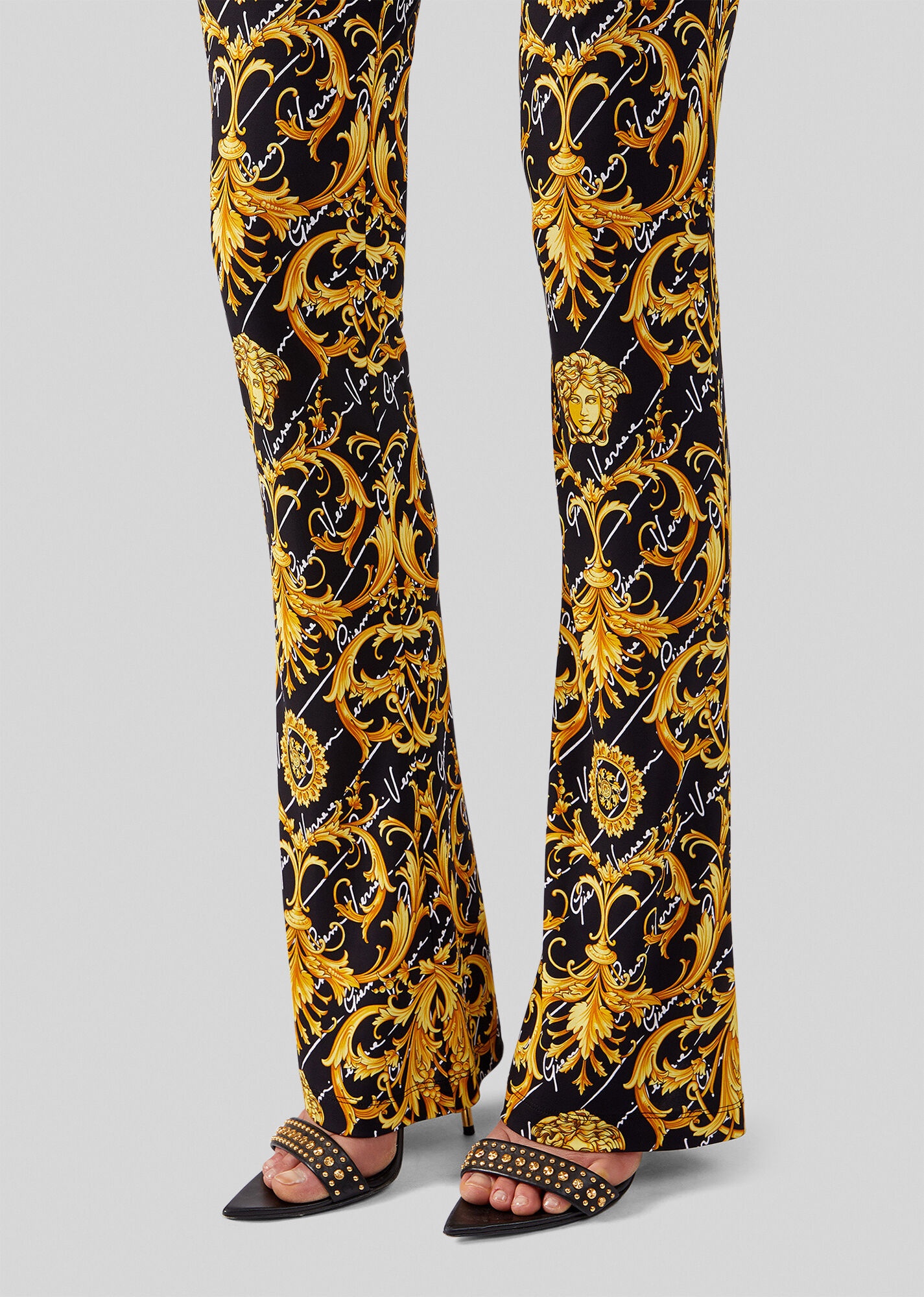 Barocco Signature Print Flared Pants - 5