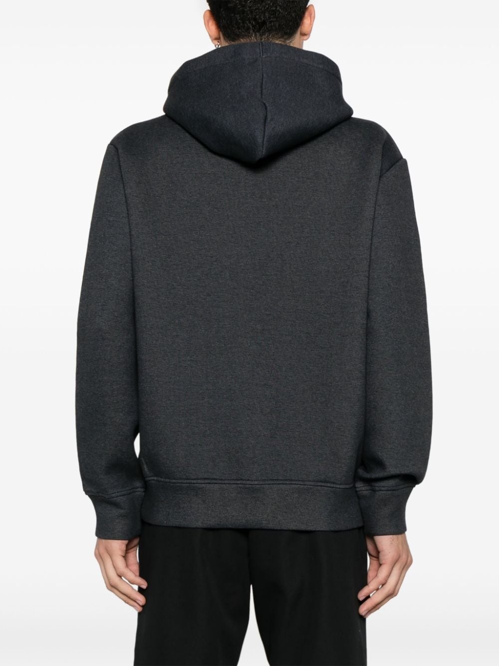rubberised-logo hoodie - 4