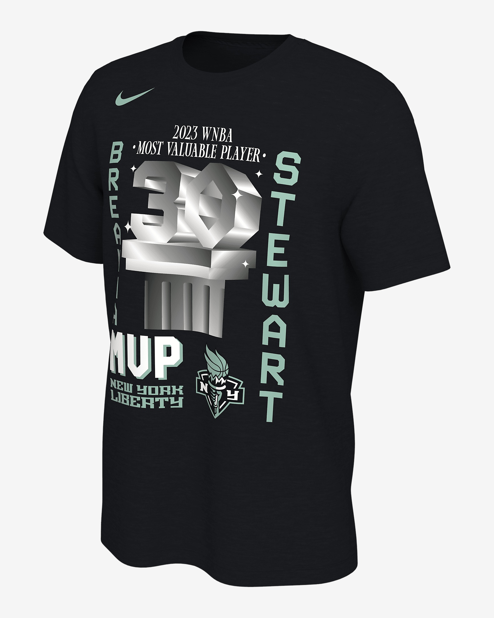 Breanna Stewart New York Liberty MVP Nike Men's WNBA T-Shirt - 1