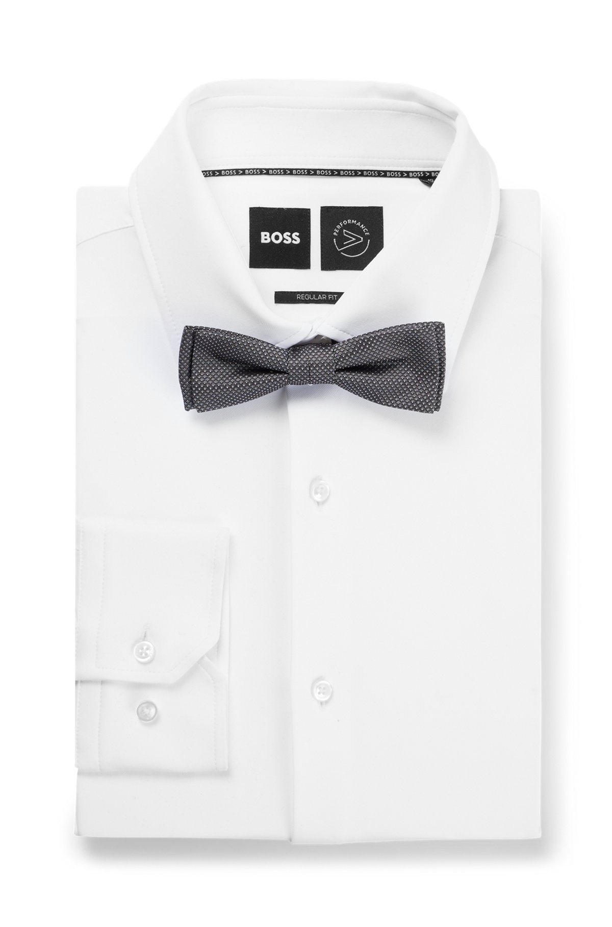 ITALIAN-MADE BOW TIE IN MICRO-PATTERN SILK JACQUARD - 3