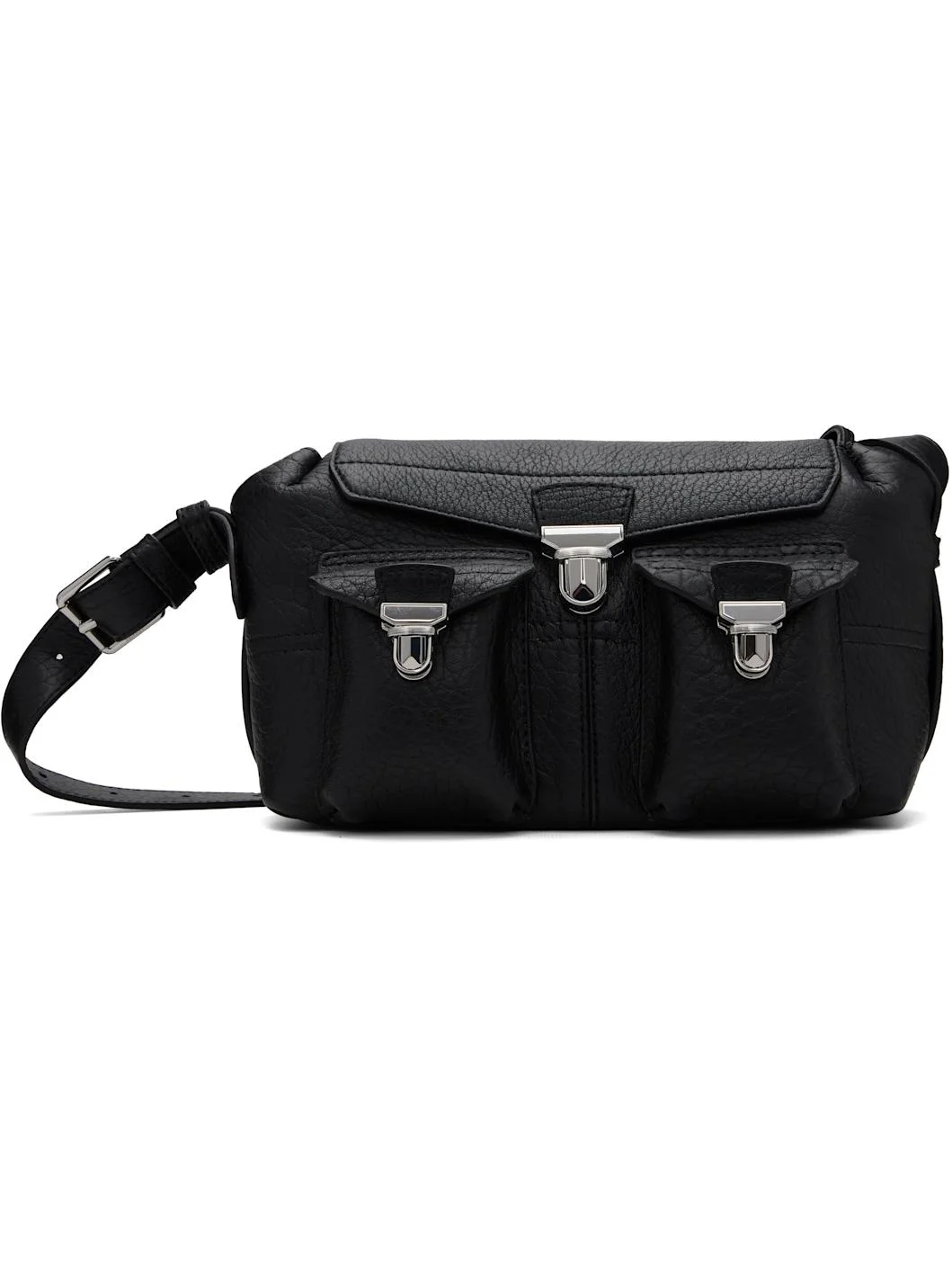 Black Bubble Lambskin Mini Soft Gear Bag - 1