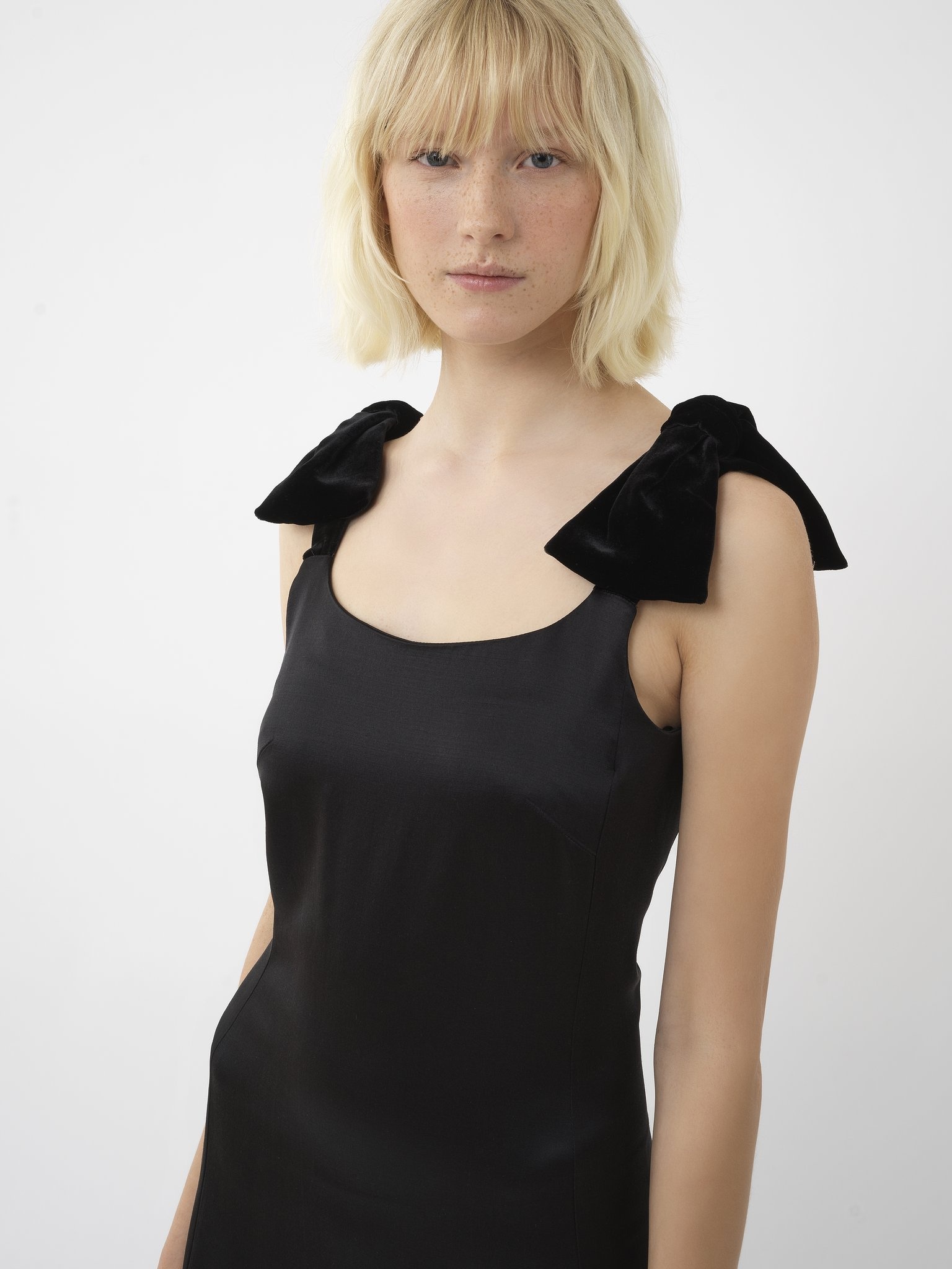 BOW-STRAP MIDI DRESS - 7