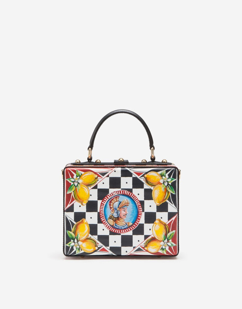 Dauphine calfskin Dolce Box bag with Carretto and lemon print 3