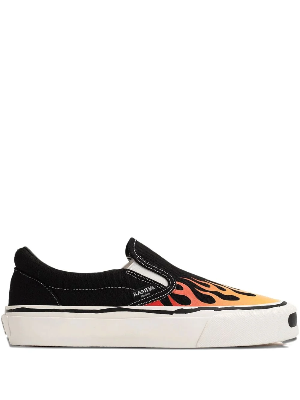 Cornell flame-pattern slip-on sneakers - 1
