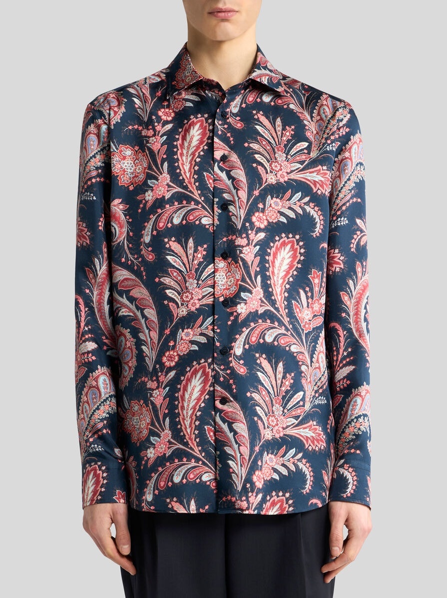 SILK SHIRT WITH PAISLEY PRINT - 2