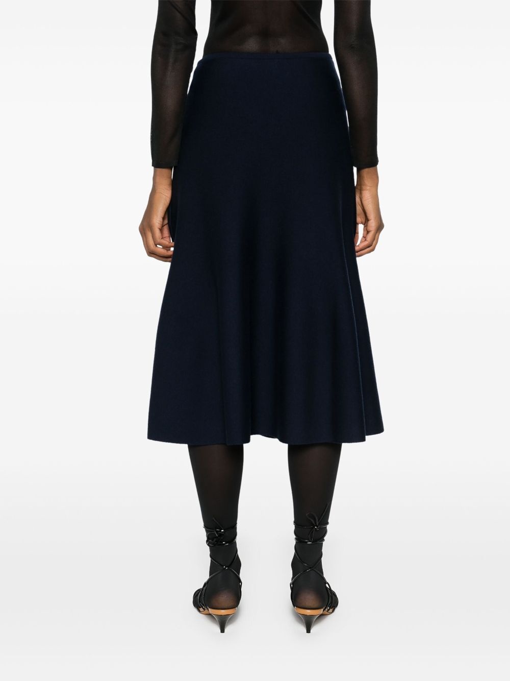 peplum-hem knitted skirt - 4