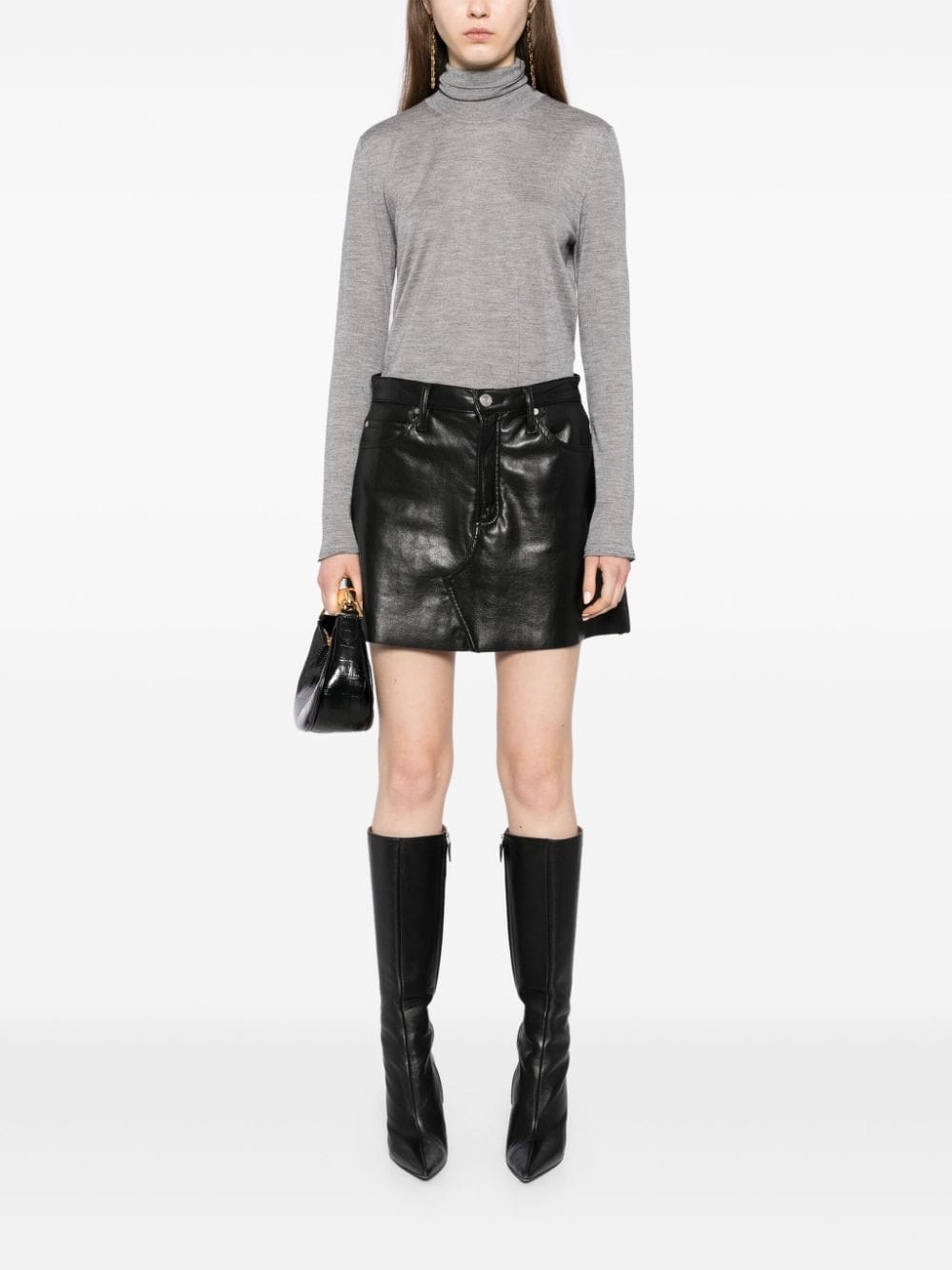 turtleneck knitted top - 2
