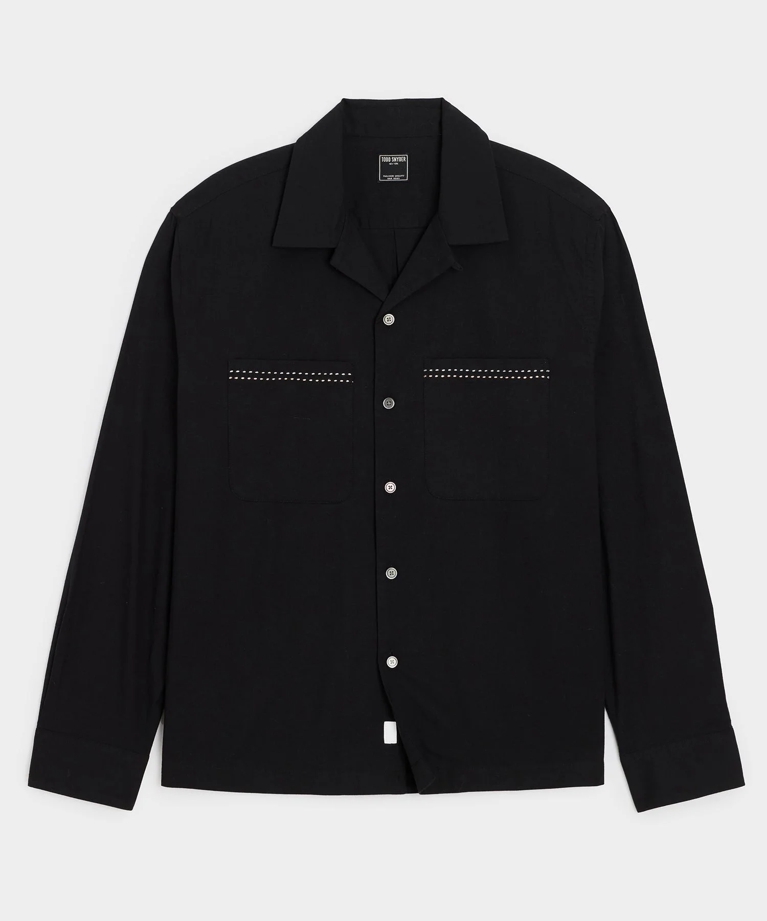 Embroidered Camp Collar Shirt - 1