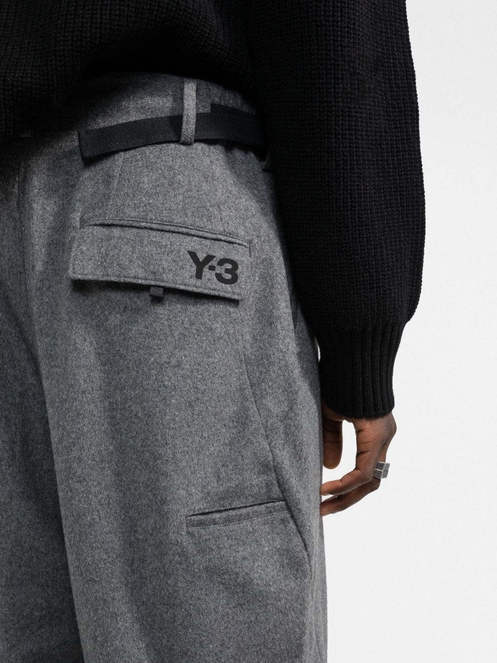 flannel belt-waist trackpants - 5