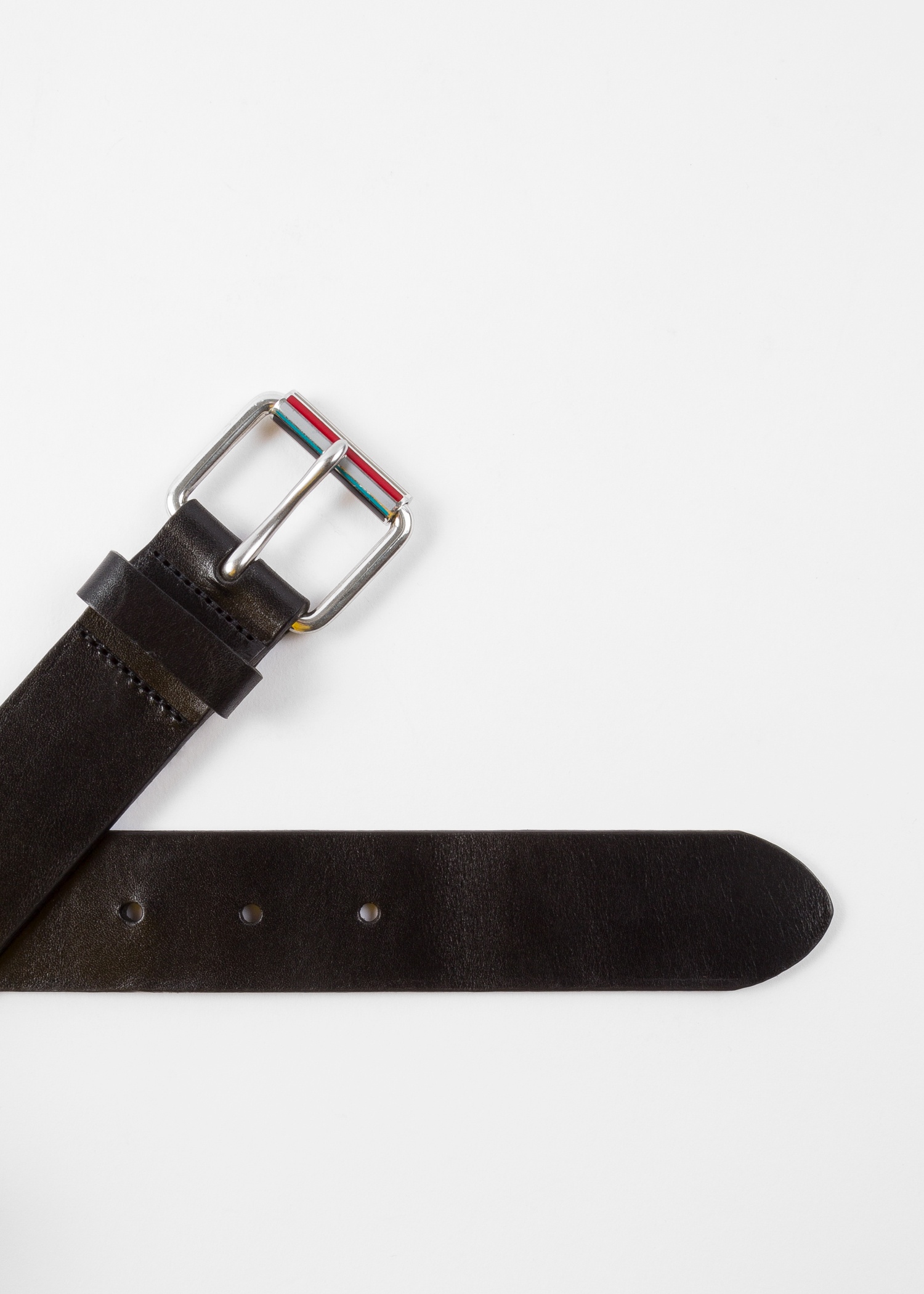 Leather Belt With 'Signature Stripe' Roller - 4