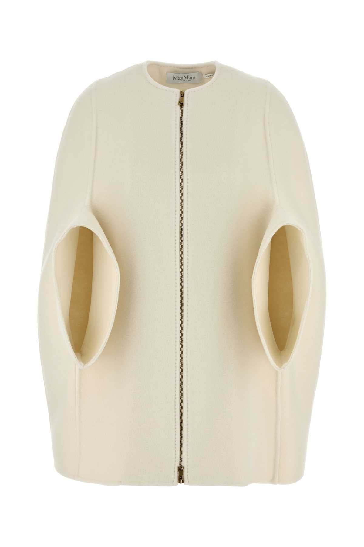 Max Mara Women White Cashmere Placido Cape - 1