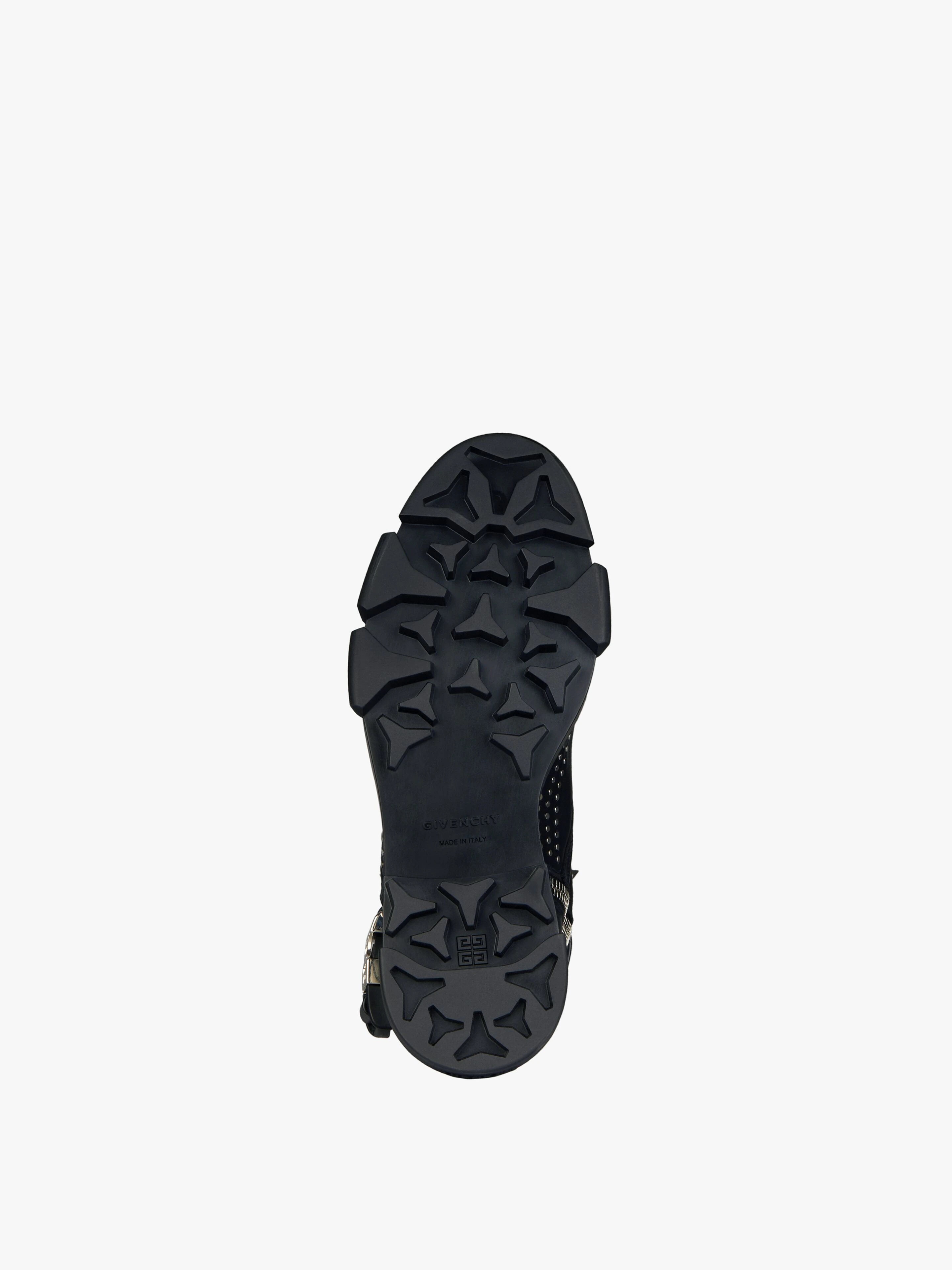 TERRA BOOTS IN LEATHER WITH 4G BUCKLE WITH STUDS - 4