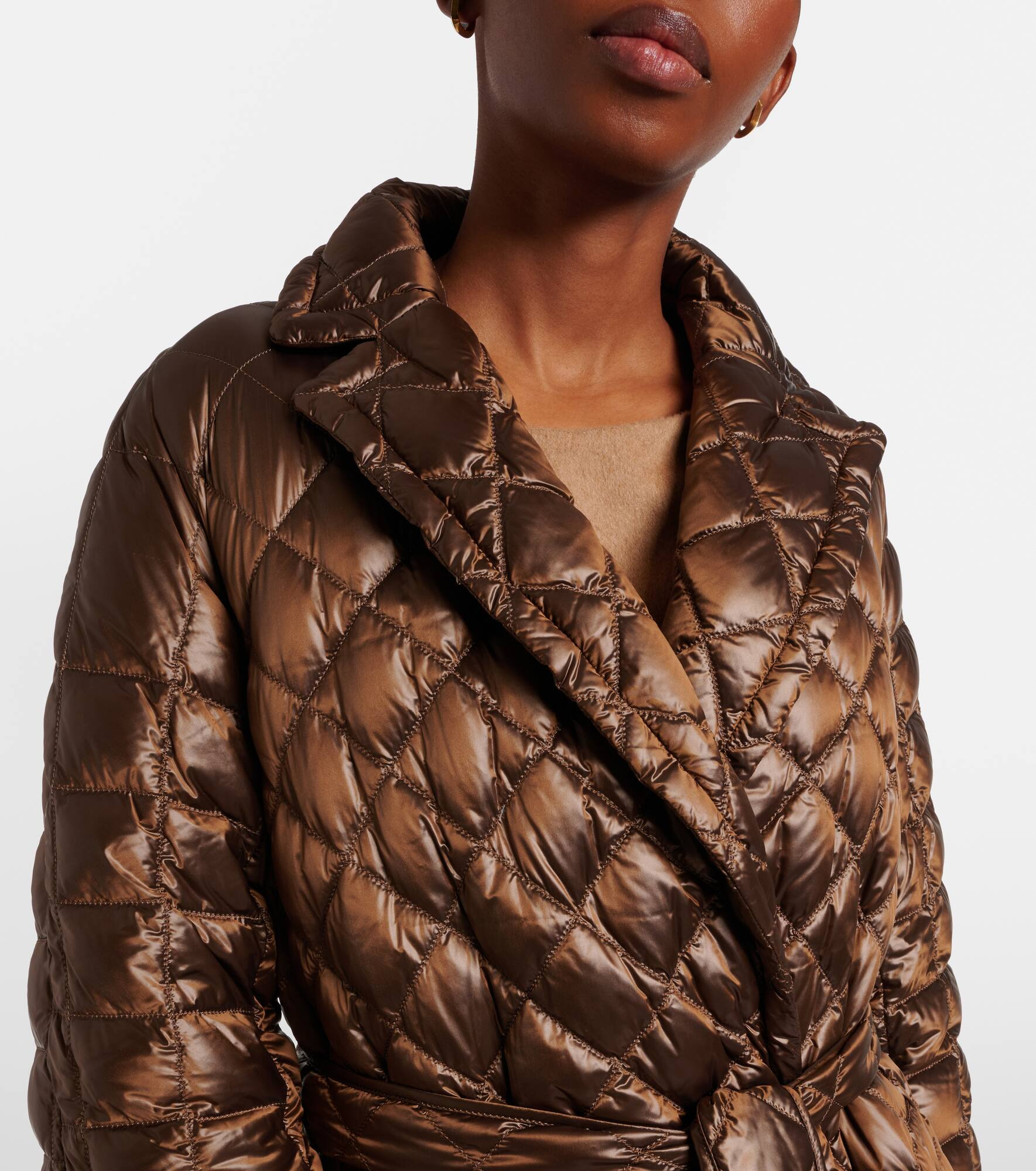 Cube Spaces belted down coat - 4