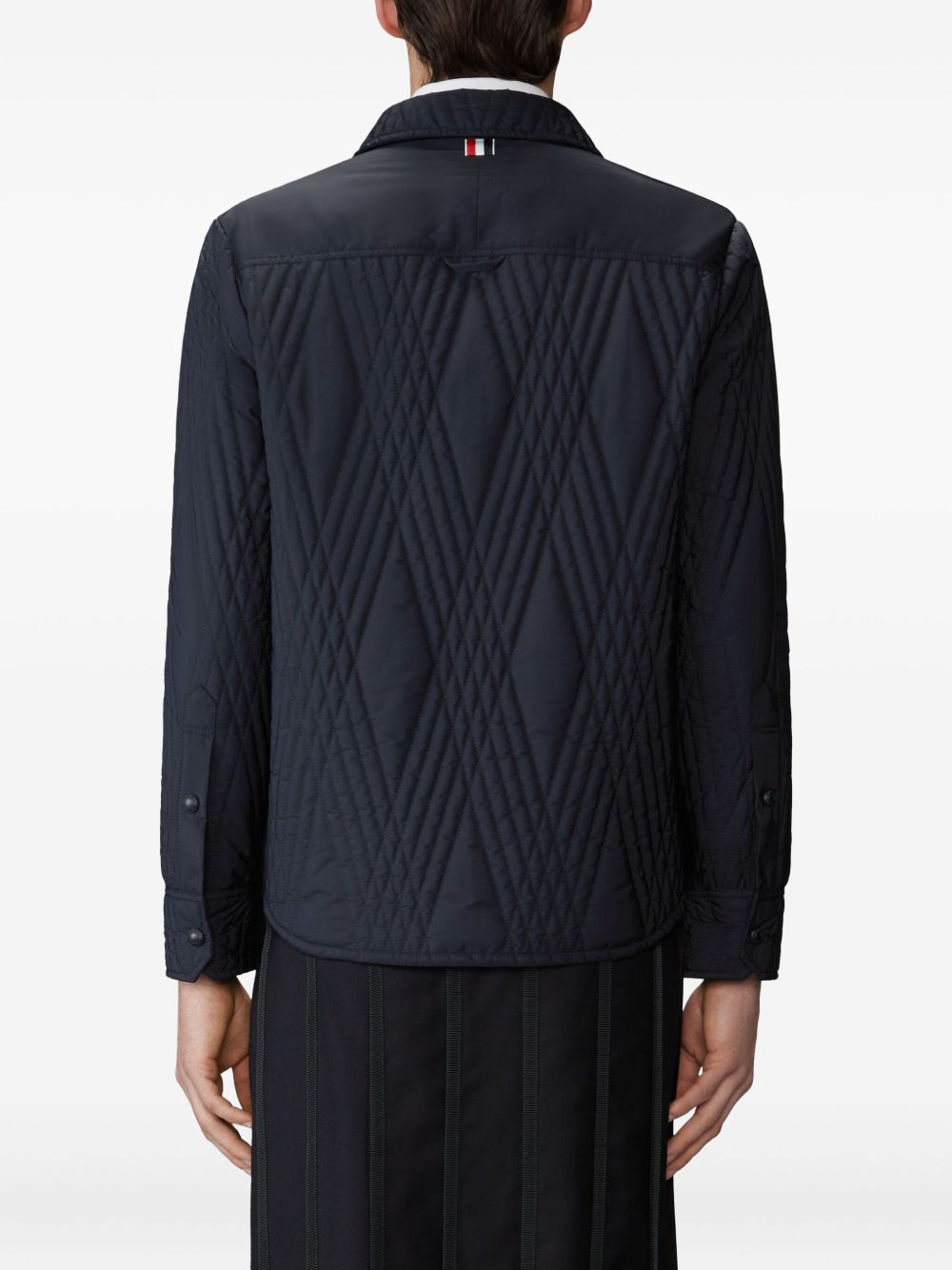 quilted diamond-pattern jacket - 4