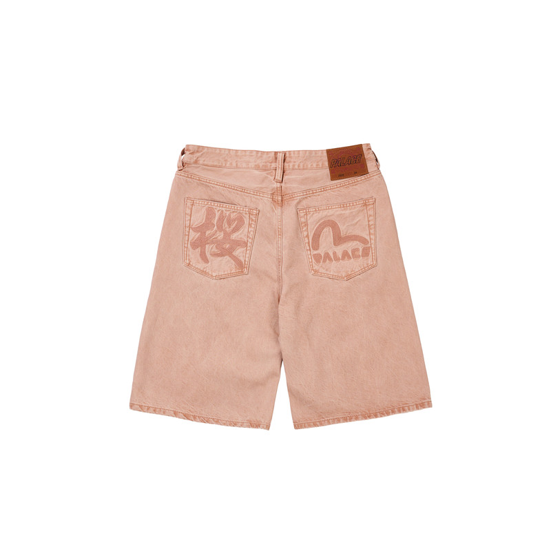 PALACE EVISU LONG DENIM SHORT PINK WASH 1