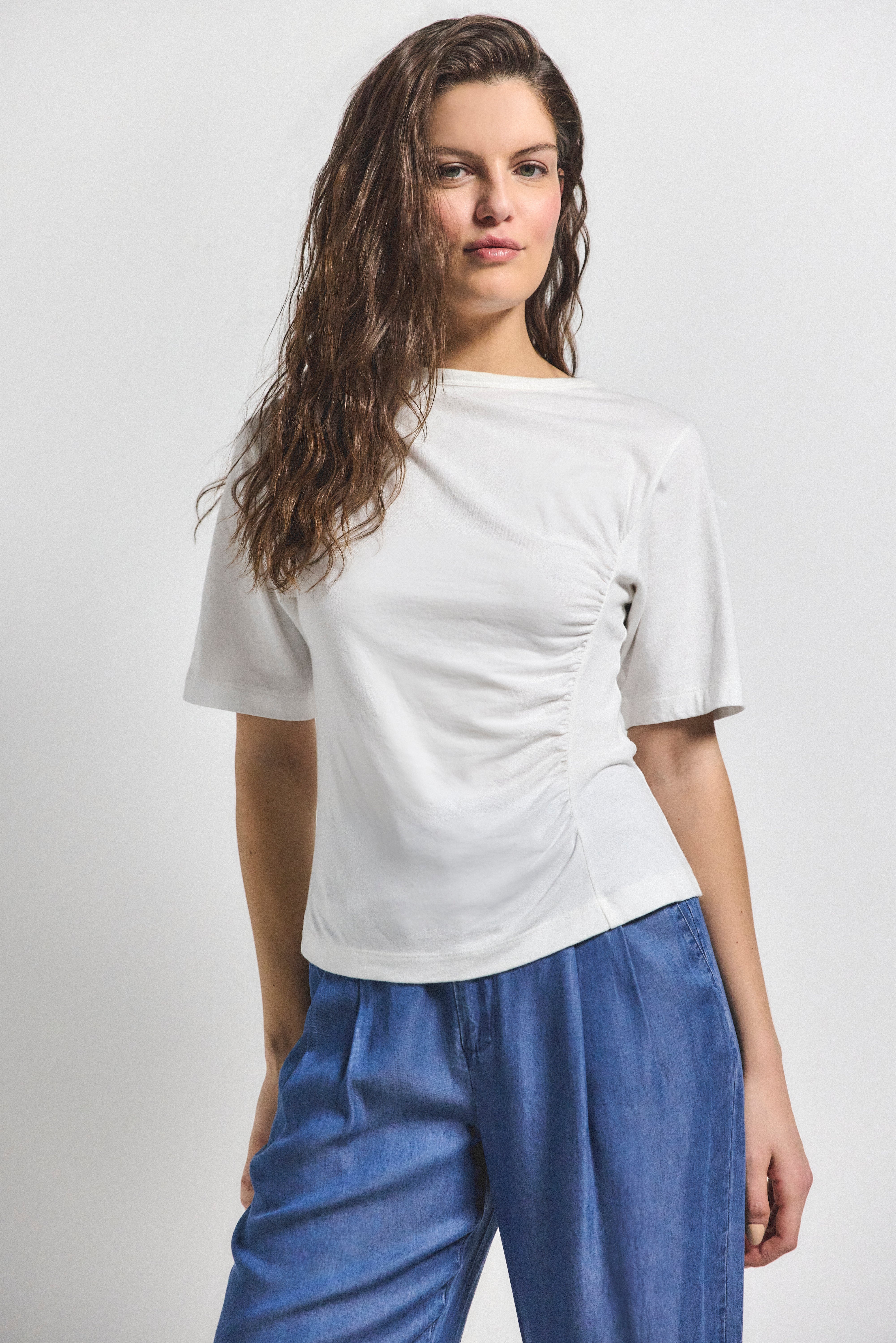 FREDERIC RUCHED SHORT SLEEVE TEE - 1