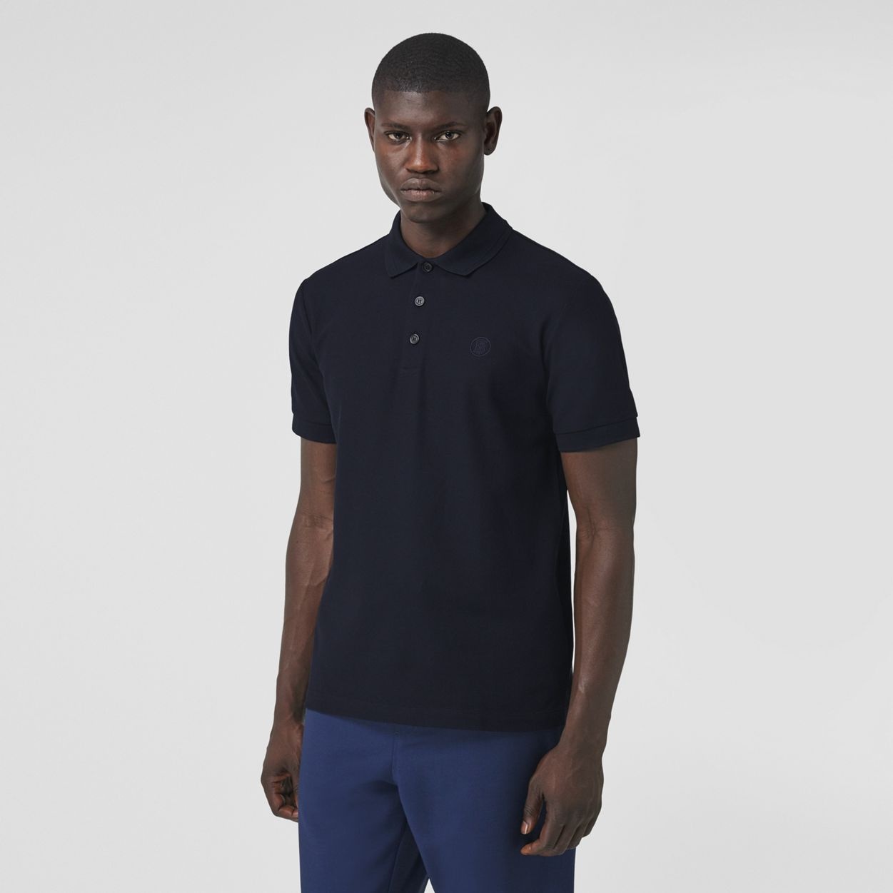 Monogram Motif Cotton Piqué Polo Shirt - 5