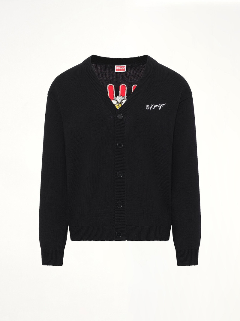 KENZO Kenzo Wild Tiger Cardigan in Black outlook