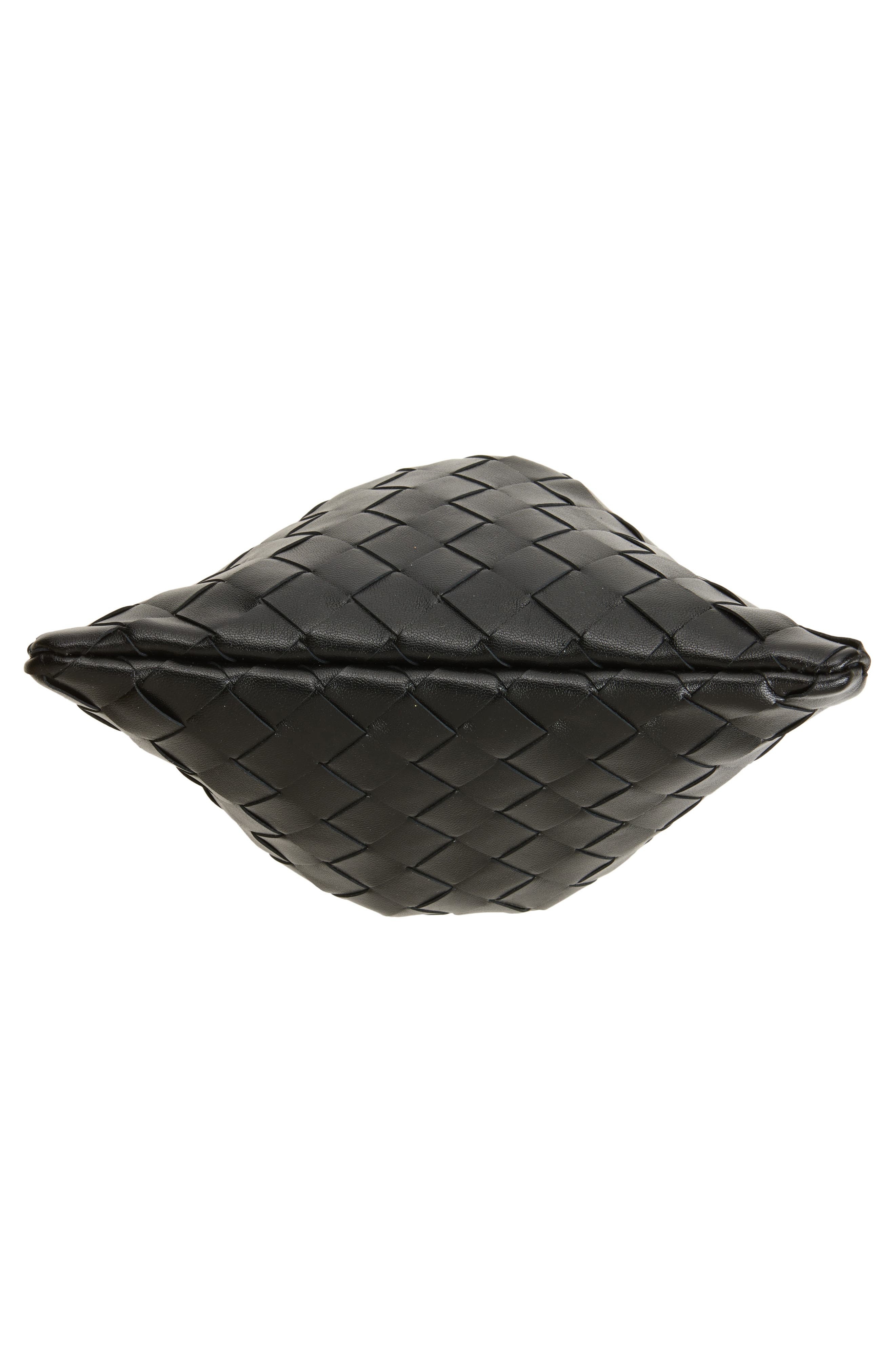 Bottega Veneta Small Dustbag Intrecciato Leather Shoulder Bag in 8425 Black-Gold at Nordstrom - 7
