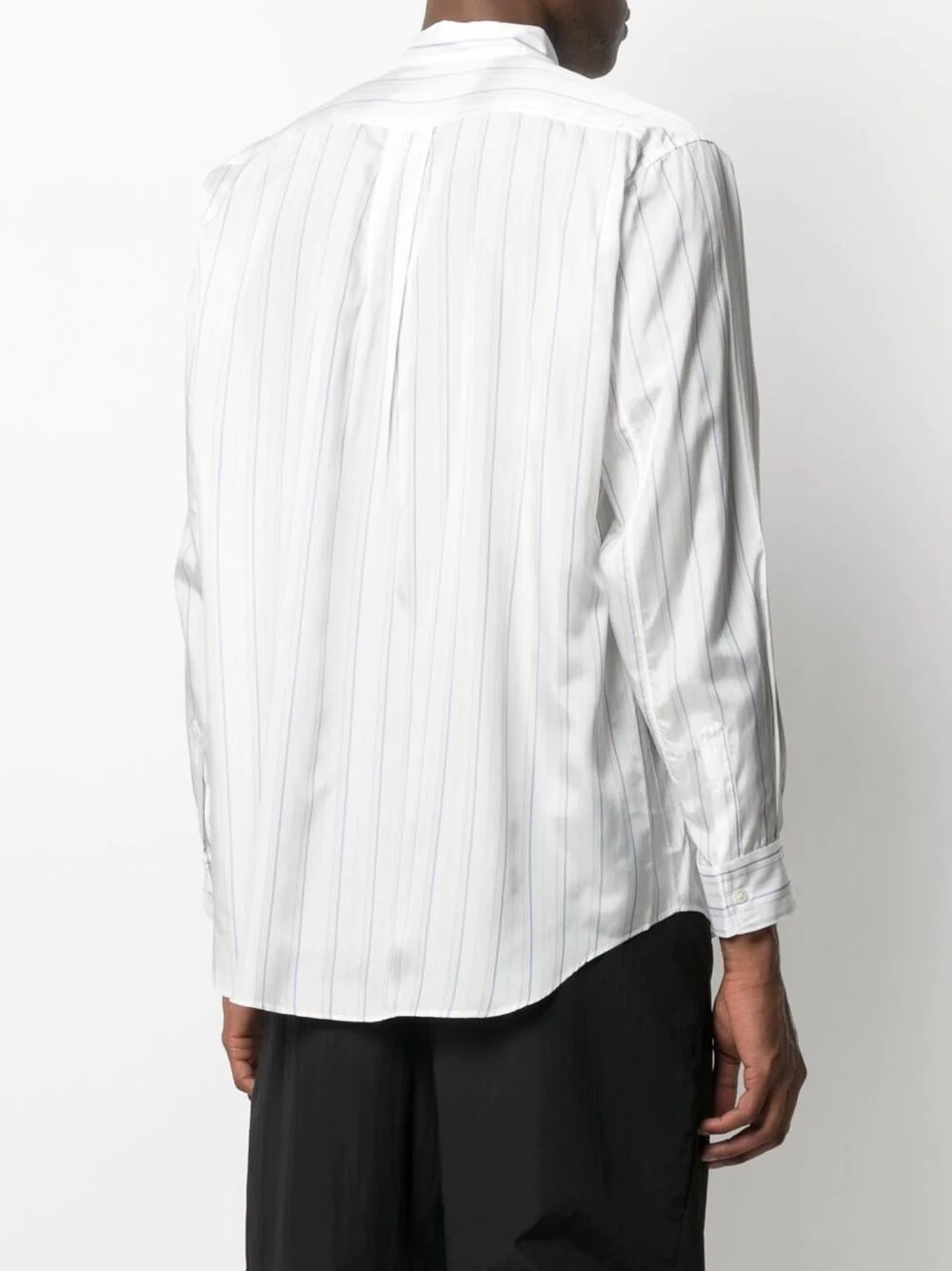 vertical stripe-print shirt - 4