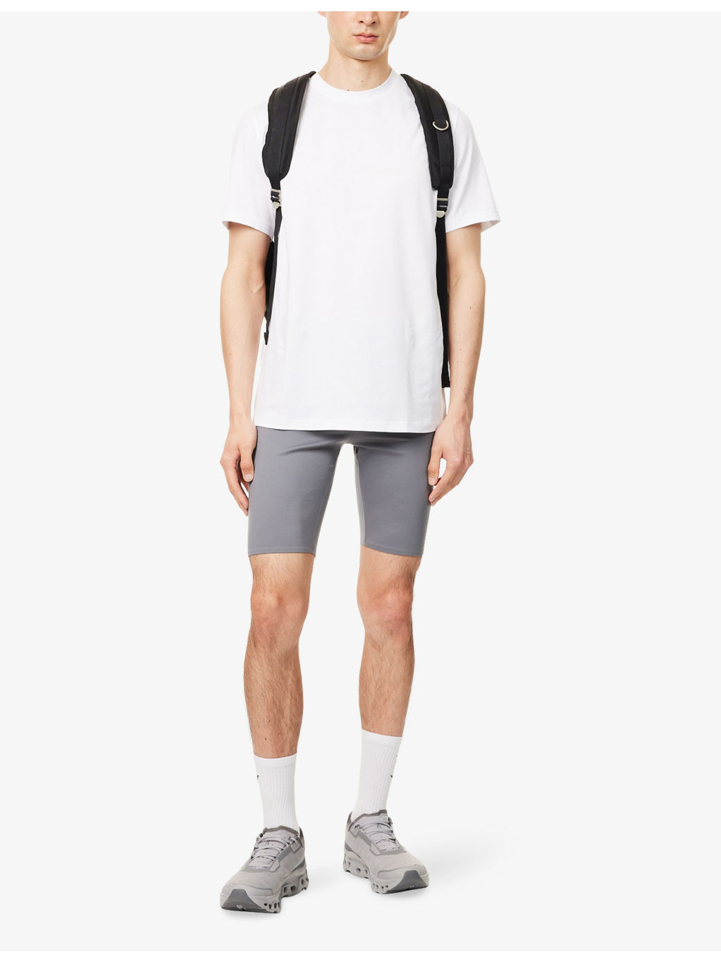 Train Tights 1/2 Slim-Fit Stretch-Woven Shorts - 2