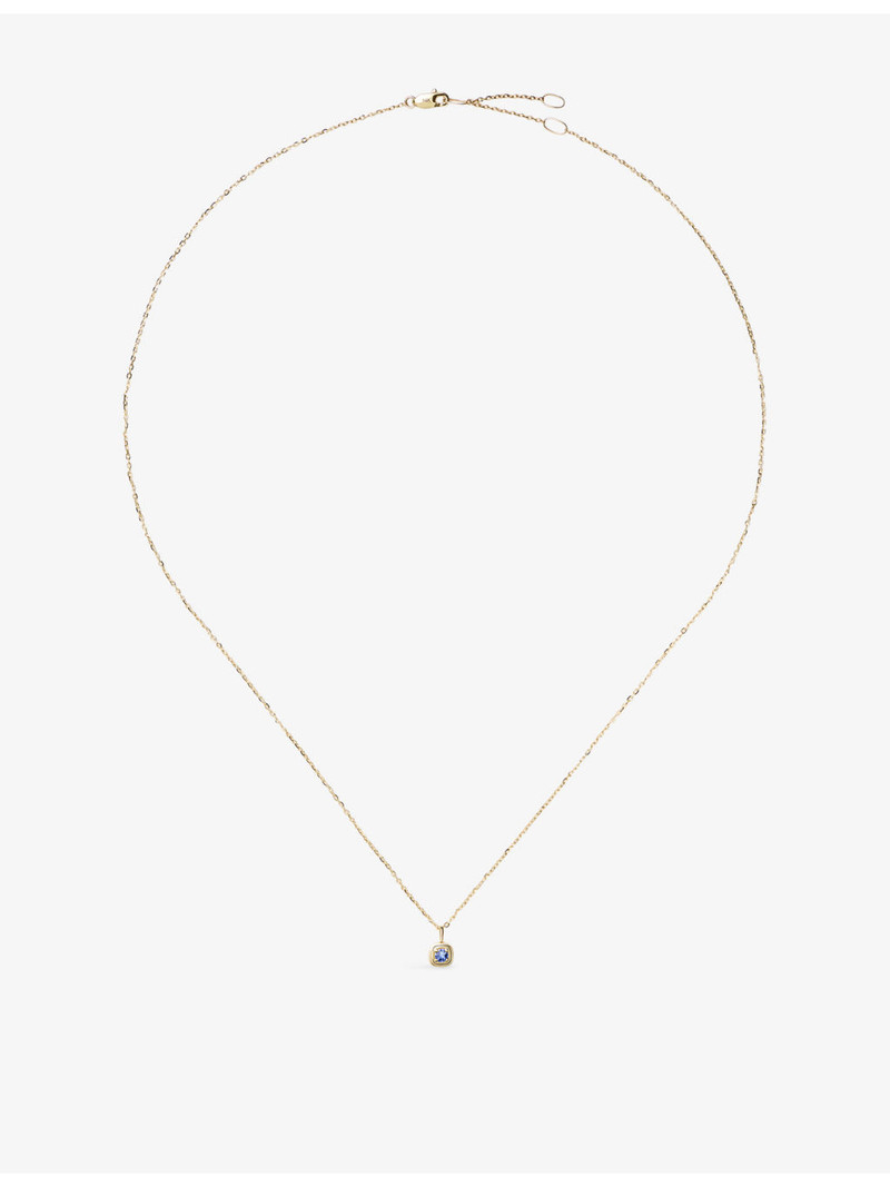 Fine December Birthstone 18ct Yellow Gold And Tanzanite Pendant Necklace 1