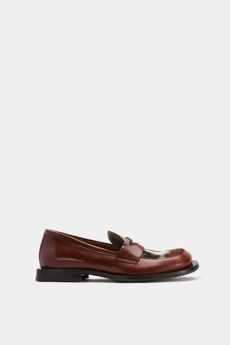 SAVANT MAHOGANY CALF-HAIR LEATHER 1