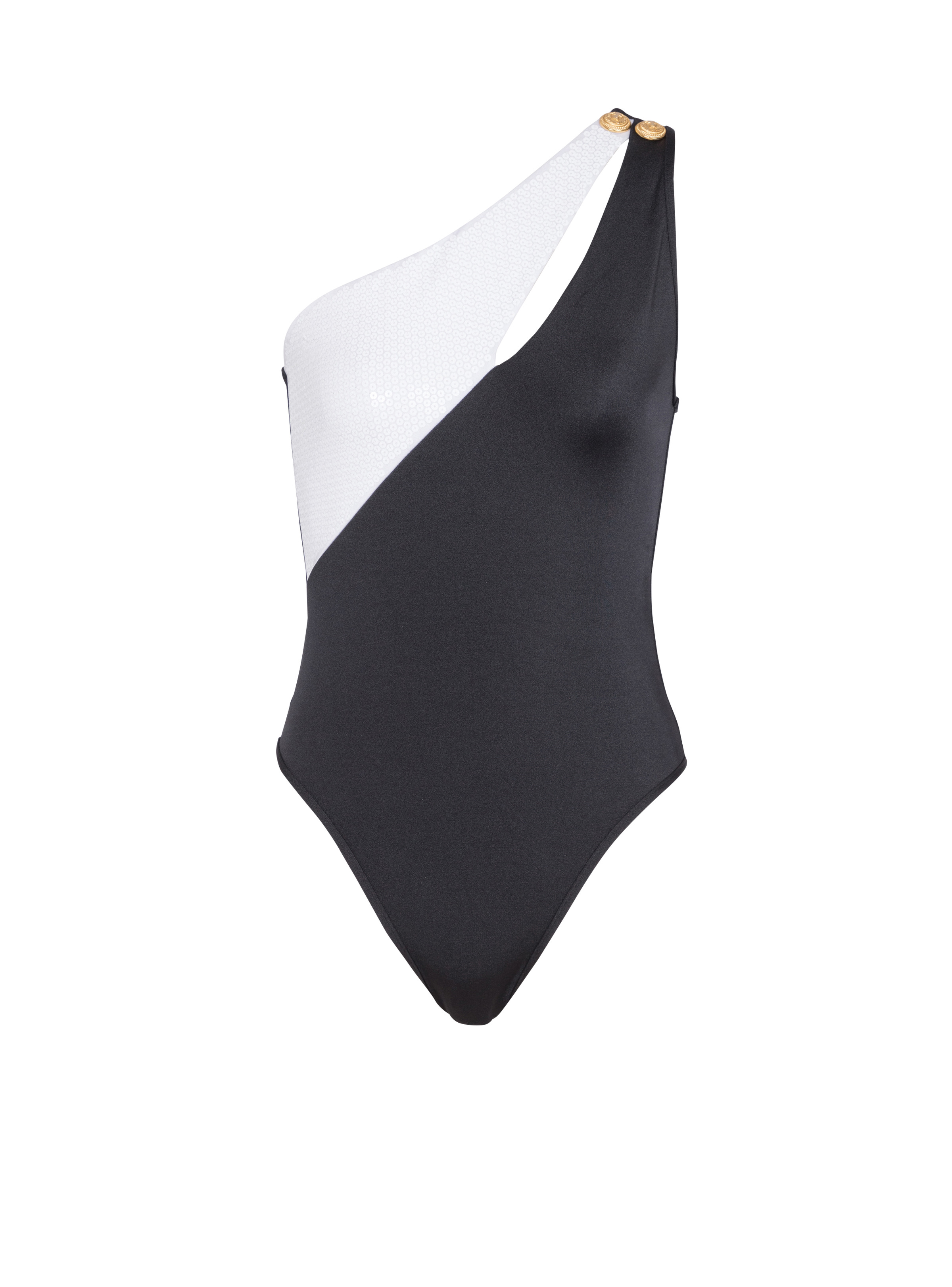 Asymmetric Balmain swimsuit - 1