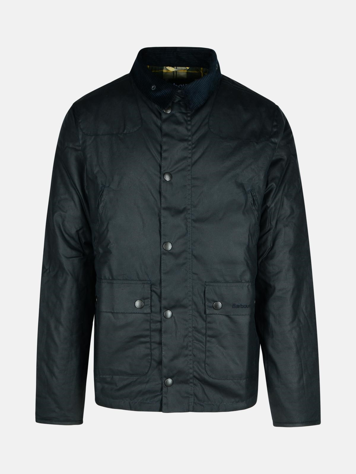 'REELIN' NAVY WAXED COTTON JACKET - 1