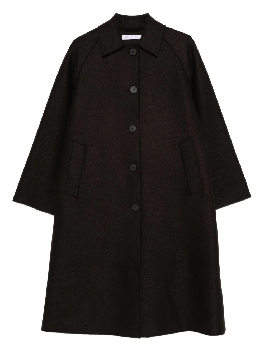 Balmacaan button-front raglan-sleeve coat - 1
