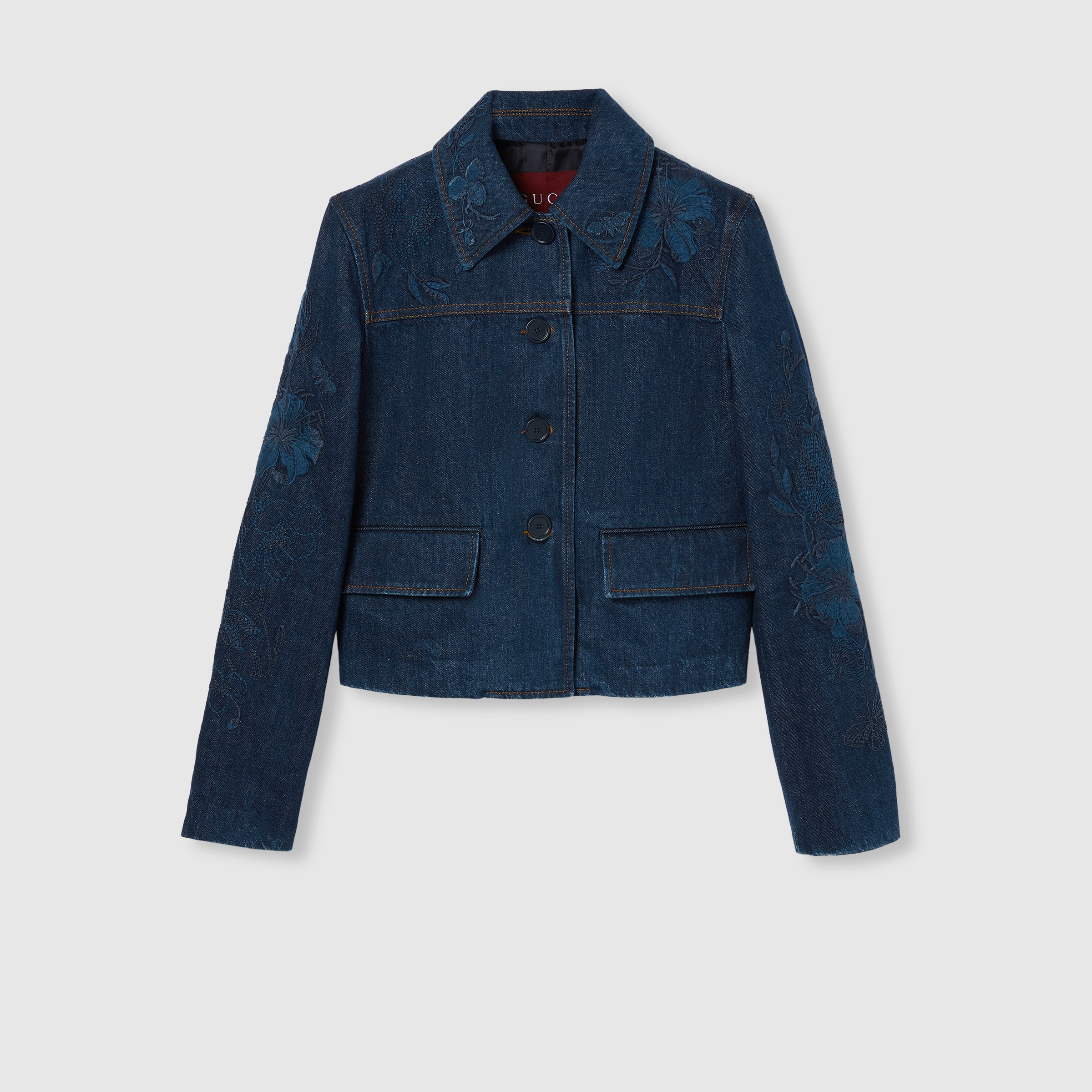 Denim jacket with embroidery - 2