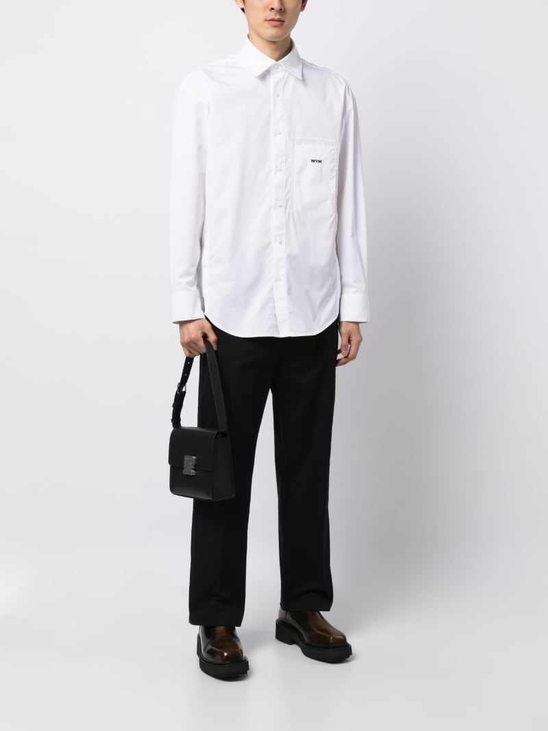 logo-print long-sleeve shirt - 2