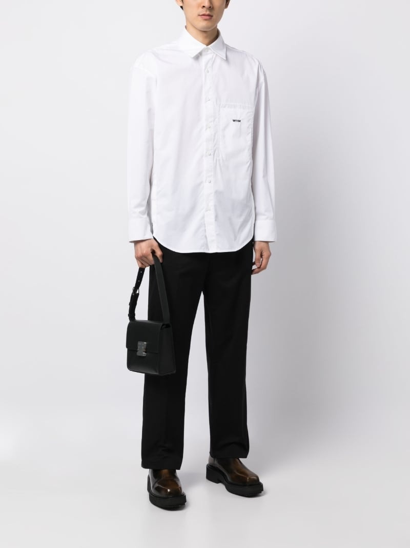 Wooyoungmi logo-print long-sleeve shirt outlook