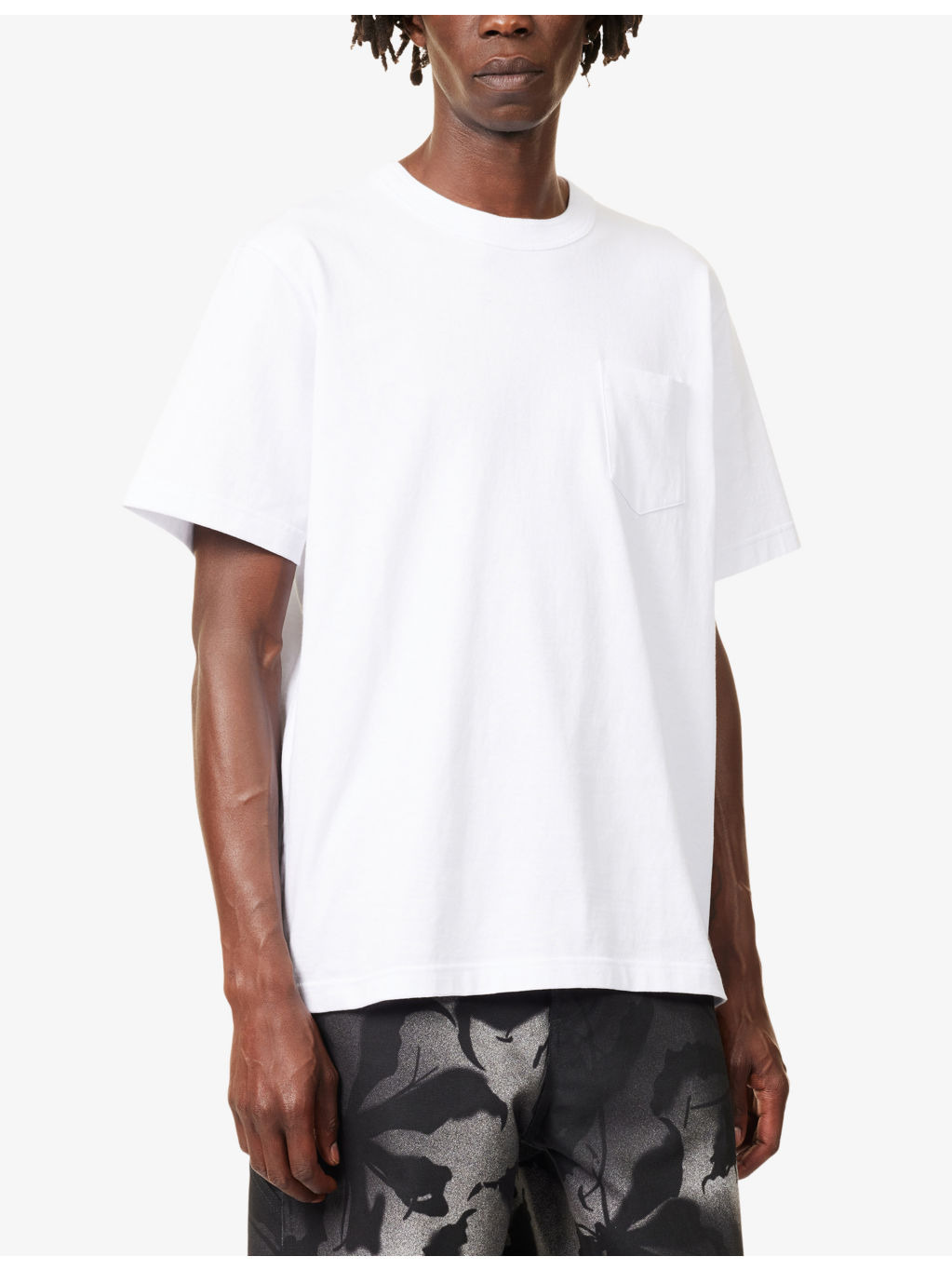 Patch-Pocket Side-Zip Cotton T-Shirt - 3
