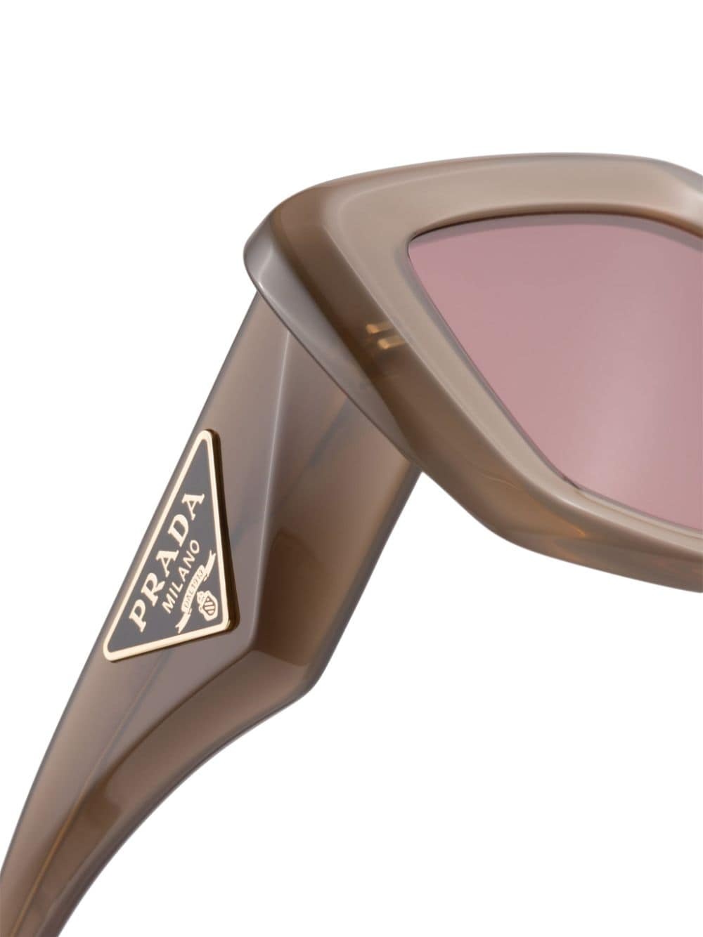 enamel triangle logo oversize-frame sunglasses - 4