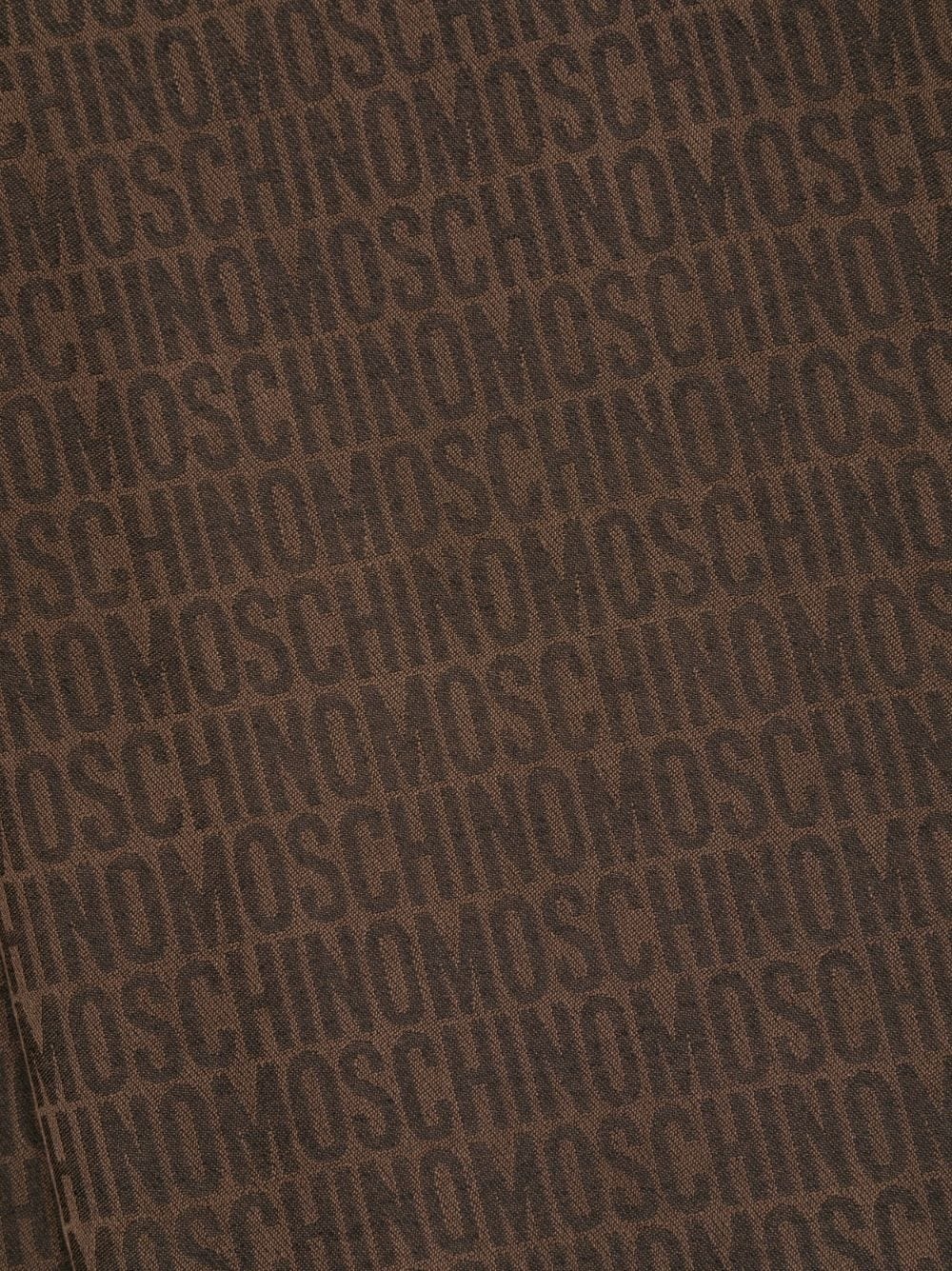 jacquard logo scarf - 2