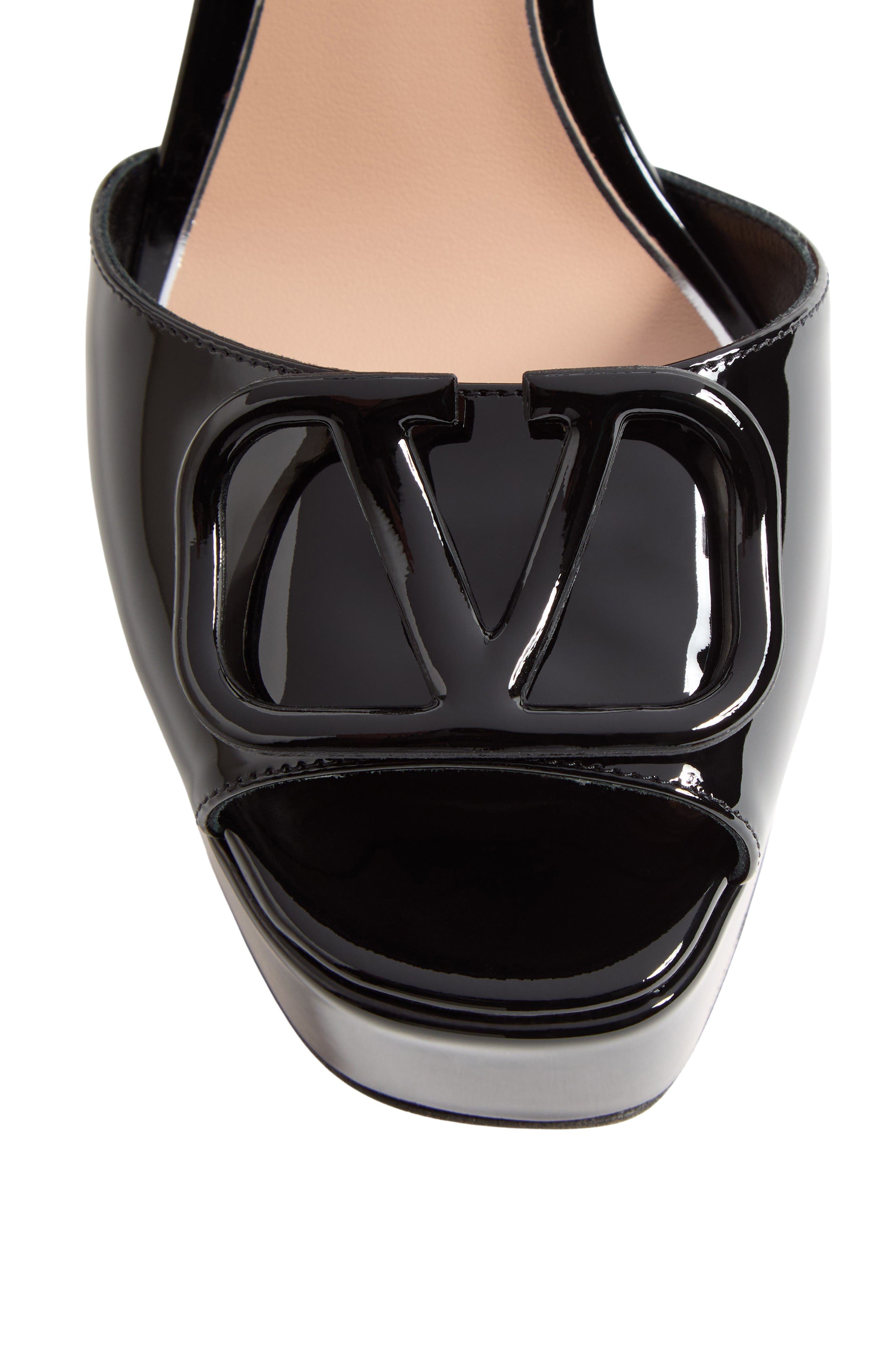 Valentino Garavani VLOGO Signature Platform Sandal in Black at Nordstrom - 6