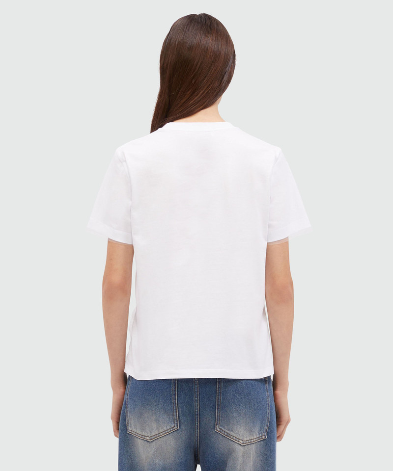 White cotton and tulle T-Shirt 3