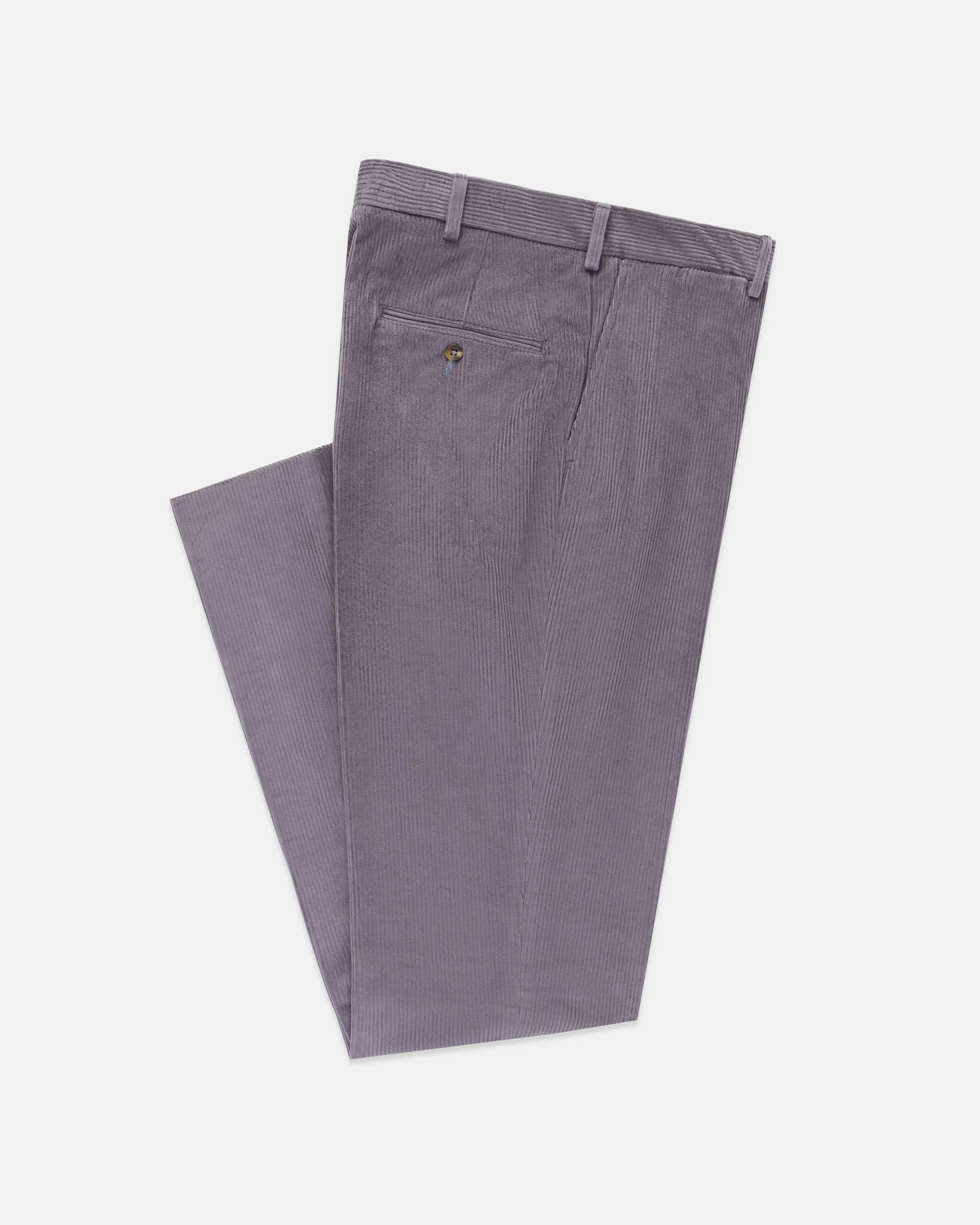 MADE-IN-USA GREY WIDE WALE CORDUROY PANT - 1