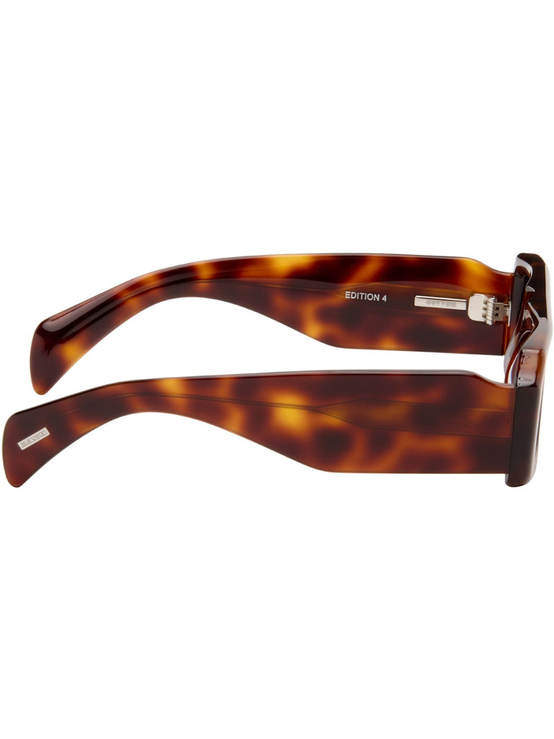 Jil Sander Brown Oliver Peoples 'Edition 4' Sculptural Sunglasses outlook