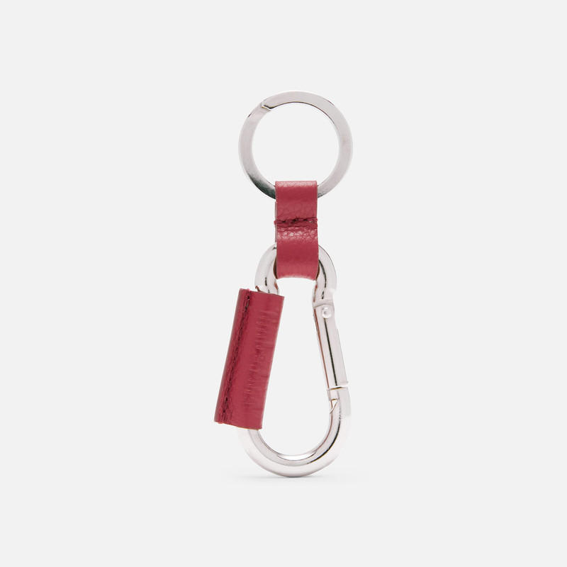 Carabiner Keyring With Leather Details 1