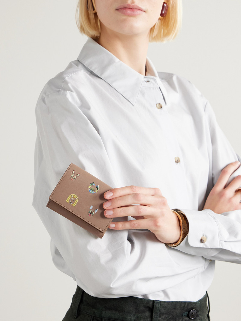 Loewe + Louis Wain Cats Printed Leather Wallet outlook