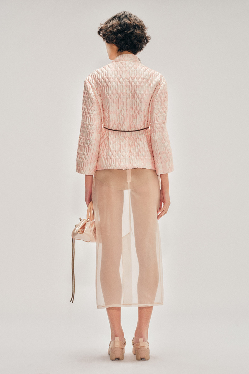 Embellished Quilted Offset Fragment Collar Jacket 3