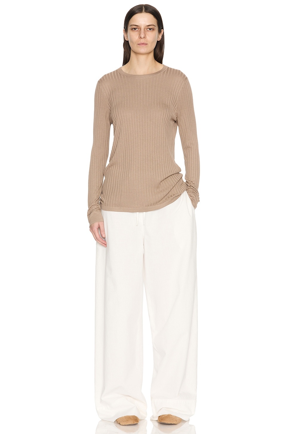 Tシャツ・カットソー [The Row] Keya Top in Silk and Viscose The Row Keya Top | forward | REVERSIBLE
