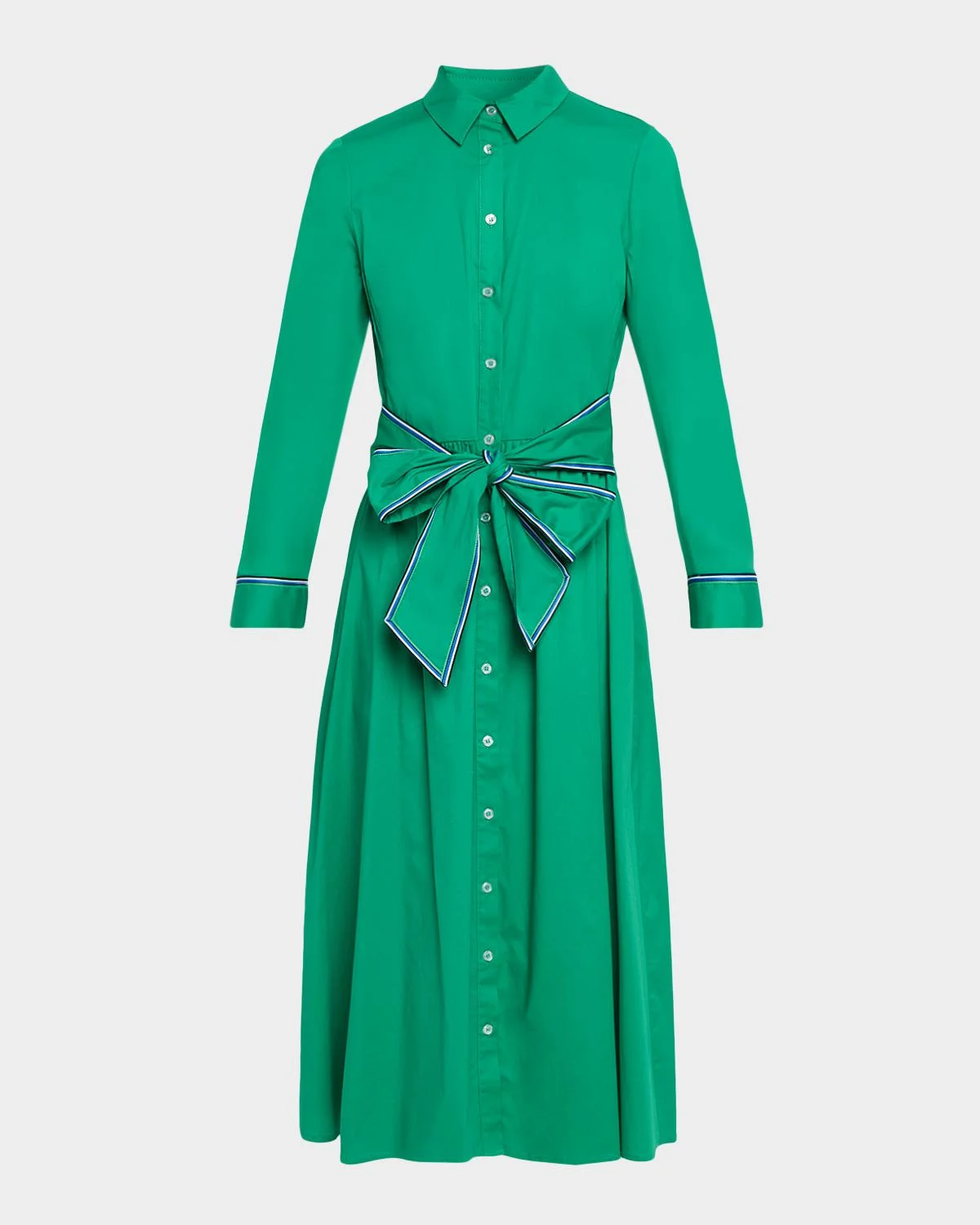 Hastings Striped-Trim Midi Shirtdress - 1