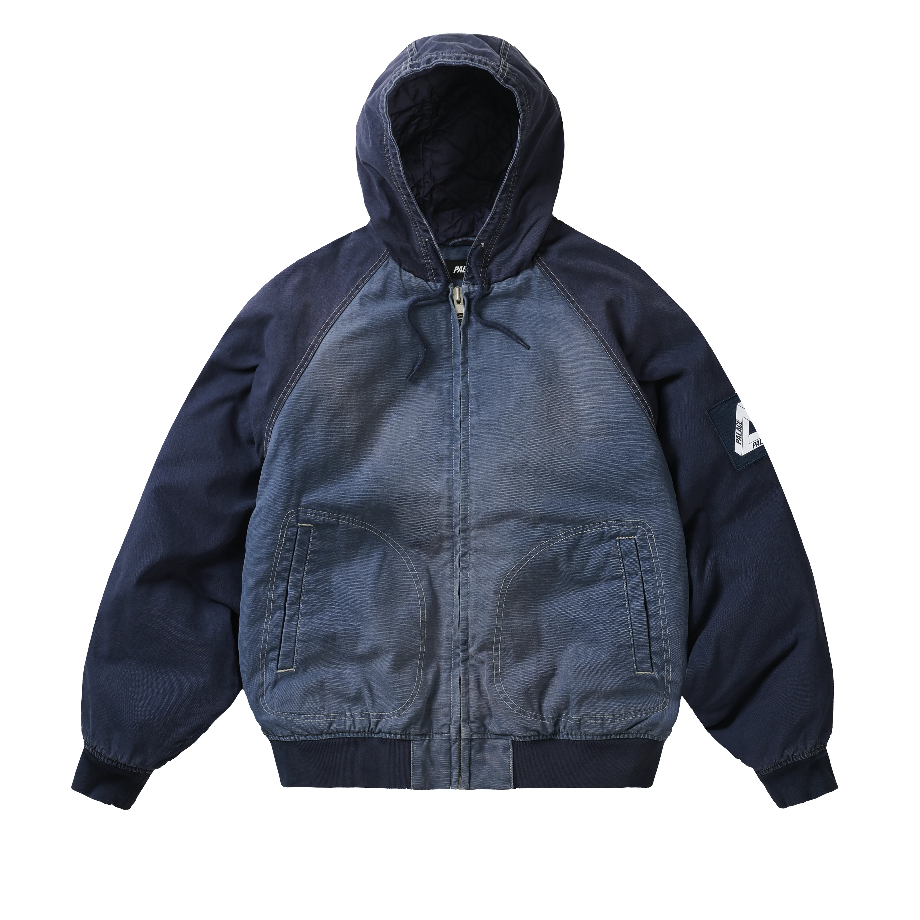 10 OZ HOODED CANVAS JACKET NAVY / BLUE - 1