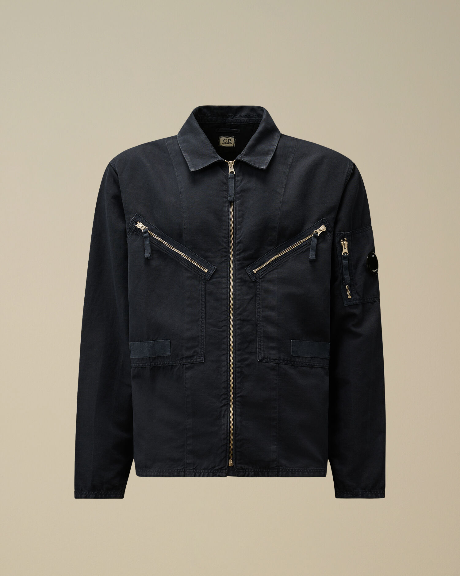 Cotton/Linen Full Zip Overshirt - 1