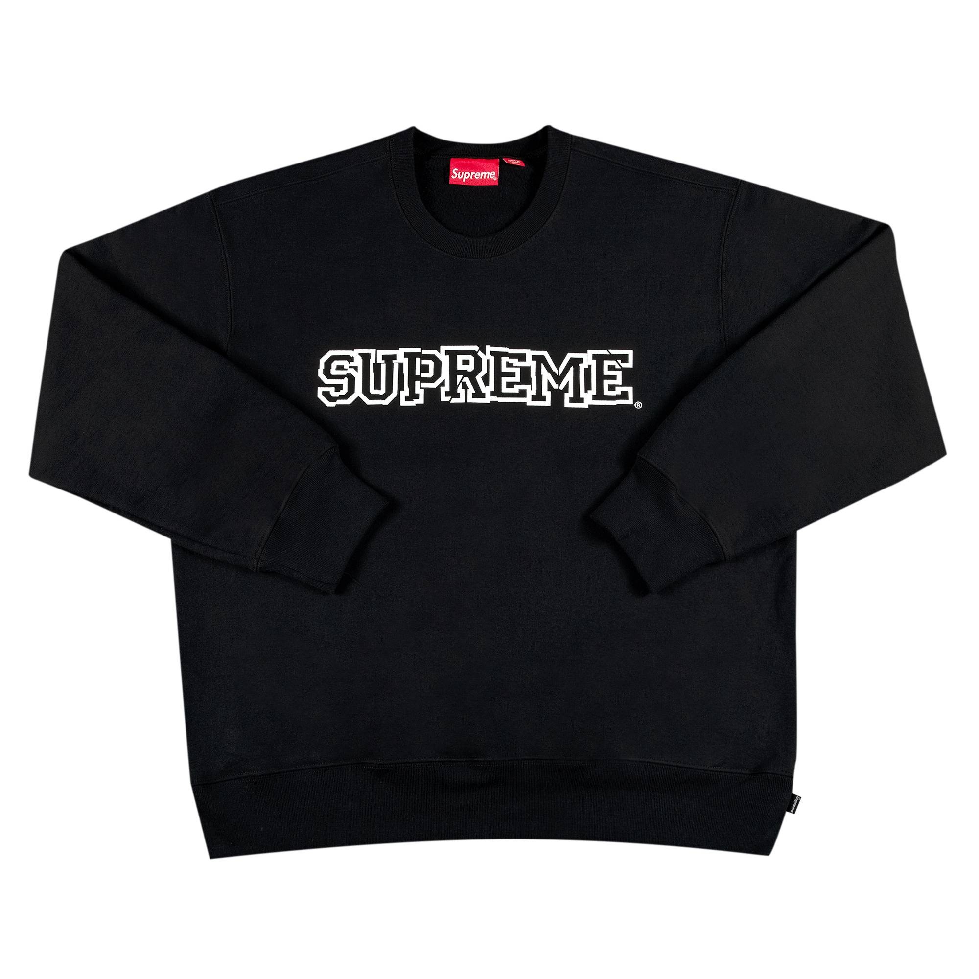 Supreme Shattered Logo Crewneck 'Black' - 1