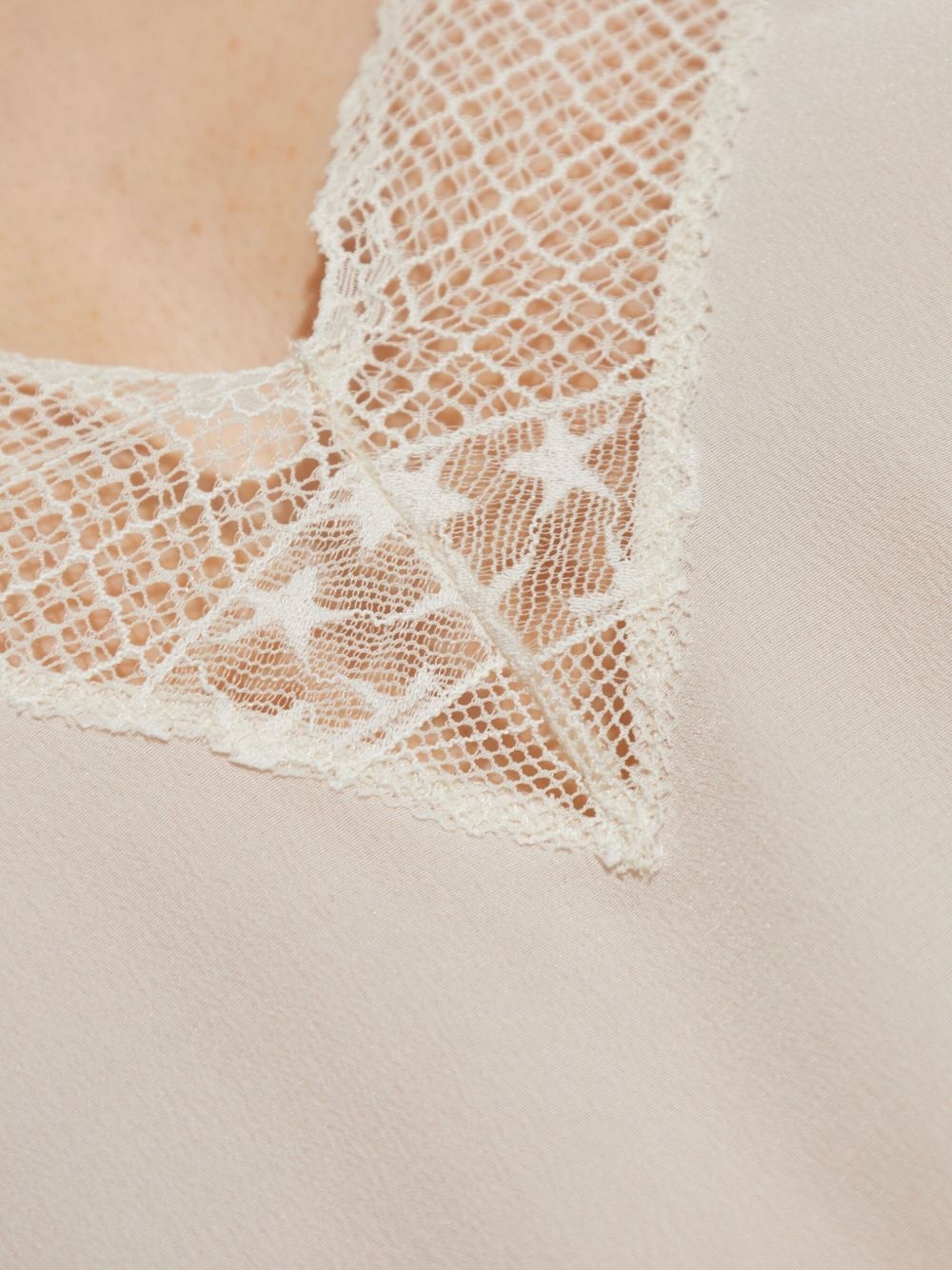 lace-trimmed tank top - 5